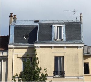 Maison clamart ardoise toit en zinc Couvreur Heugebaert 92 chantier rénovation fini